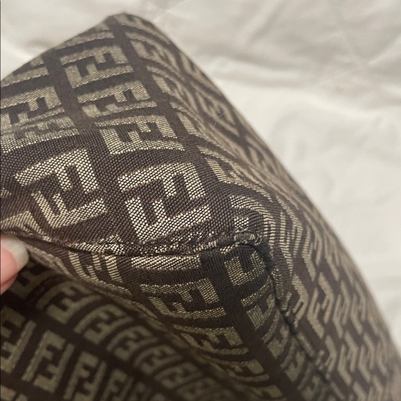 Fendi Monogram Canvas Handbag in Black and Brown - Picture 6 of 16